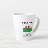 Wales Welsh Flag Personalisiert Milchtasse (Rechte Ecke)