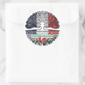 Wales Welsh France Tree Roots Flag Runder Aufkleber (Tasche)