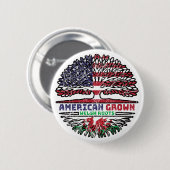 Wales Welsh US American USA United Staaten Tree Button (Vorne & Hinten)