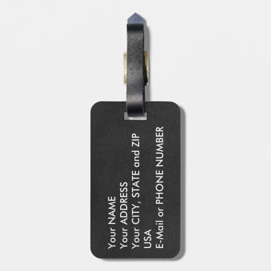 Wales-Wimpel mit Qualitätslederblick Gepäckanhänger (Rückseite vertikal)