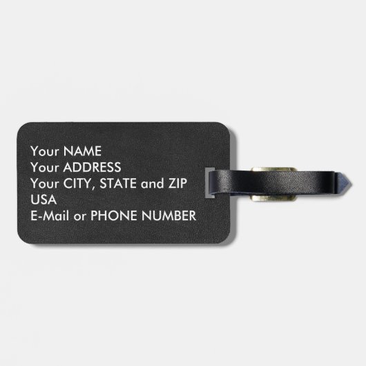 Wales-Wimpel mit Qualitätslederblick Gepäckanhänger (Rückseite horizontal)