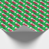 Wales Wrapping Paper, Welsh Flag patriotic Geschenkpapier (Ecke)