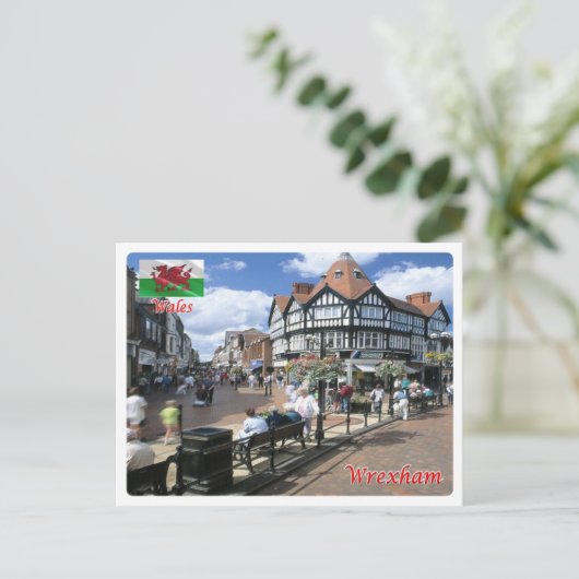 Wales - Wrexham - Postkarte (Stehend Vorderseite)