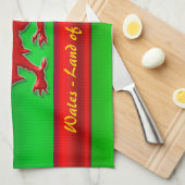 Wales - Zuhause des roten Drachen, Handtuch (Viertel Falte)
