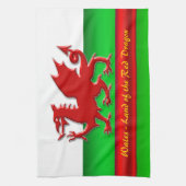 Wales - Zuhause des roten Drachen, Handtuch (Vertikal)