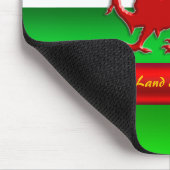 Wales - Zuhause des Roten Drachen, metallischer Ef Mousepad (Ecke)
