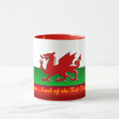 Wales - Zuhause des Roten Drachen, metallischer Ef Tasse (Zentrum)
