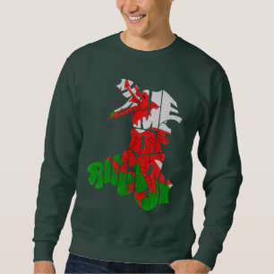 Wales-Zuhause des Rugby-Karten-Sweatshirts Sweatshirt