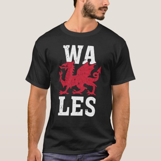 Wales Zuhause Pride Welsh Flag T-Shirt (Vorderseite)