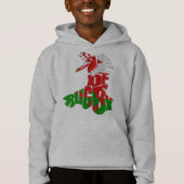 Wales Zuhause von Rugby Map Hoodie (Vorderseite)