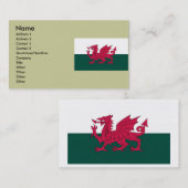 Waleskarte und/oder -flagge visitenkarte (Vorne/Hinten)