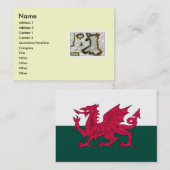 Waleskarte und/oder -flagge visitenkarte (Vorne/Hinten)