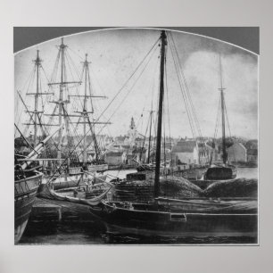Walfang-Hafen, New-Bedford Poster