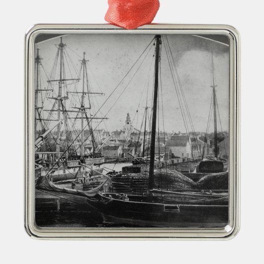 Walfang-Hafen, New-Bedford Silbernes Ornament (Vorne)