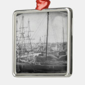 Walfang-Hafen, New-Bedford Silbernes Ornament (Links)