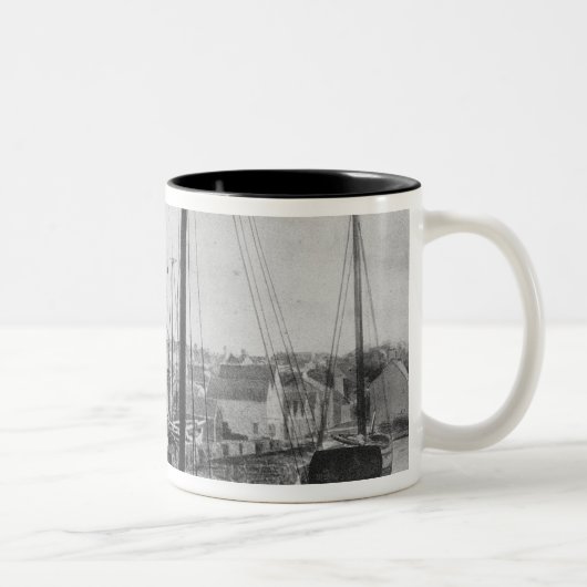 Walfang-Hafen, New-Bedford Zweifarbige Tasse (Rechts)