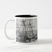Walfang-Hafen, New-Bedford Zweifarbige Tasse (Links)