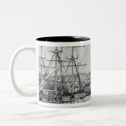 Walfang-Hafen, New-Bedford Zweifarbige Tasse (Links)