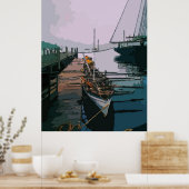 Walfänger am Pier Poster (Küche)