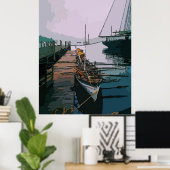 Walfänger am Pier Poster (Heimbüro)