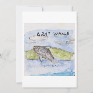 Walfisch-Grußkarte Einladung