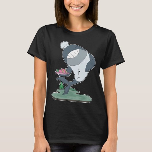 Walfisch Koch Chef hat Kochen T-Shirt (Vorderseite)
