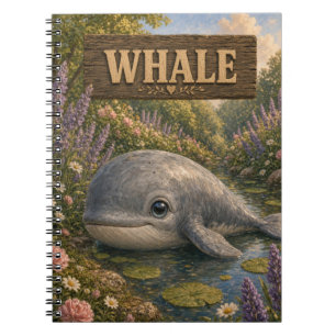 Walfisch Süßes Baby-Geschichtenbuch Kinderzimmer T Notizblock