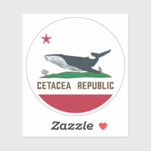 Walfischflagge der Cetacea Republic Rorqual Aufkleber