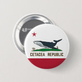 Walfischflagge der Cetacea Republic Rorqual Button (Vorne & Hinten)
