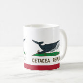 Walfischflagge der Cetacea Republic Rorqual Kaffeetasse (VorderseiteRechts)