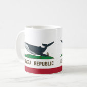 Walfischflagge der Cetacea Republic Rorqual Kaffeetasse (Vorderseite Links)