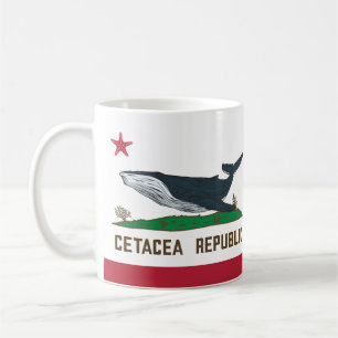 Walfischflagge der Cetacea Republic Rorqual Kaffeetasse