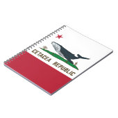 Walfischflagge der Cetacea Republic Rorqual Notizblock (Linke Seite)
