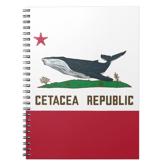 Walfischflagge der Cetacea Republic Rorqual Notizblock (Vorderseite)