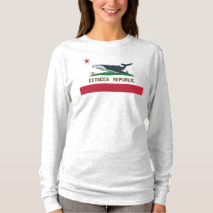 Walfischflagge der Cetacea Republic Rorqual T-Shirt