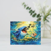 Walgesang-Duett mit Fisch Postkarte (Stehend Vorderseite)
