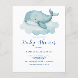 Walgeschlechtneutrale Budget-Baby-Party-Einladung Flyer