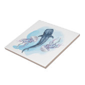 Walhai. Aquarell Fliese (Seite)