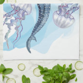 Walhai. Aquarell Geschirrtuch (Gefaltet)