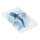 Walhai. Aquarell Magnet (Rechte Seite)