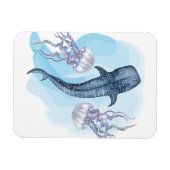 Walhai. Aquarell Magnet (Horizontal)