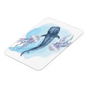 Walhai. Aquarell Magnet (Linke Seite)