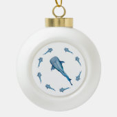 Walhai Keramik Kugel-Ornament (Vorderseite)