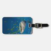 Walhai mit Fisch, Indonesien Gepäckanhänger (Vorderseite horizontal)