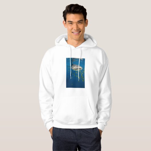 Walhai mit Fisch, Indonesien Hoodie (Vorne ganz)
