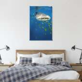 Walhai mit Fisch, Indonesien Leinwanddruck (Insitu (Schlafzimmer))