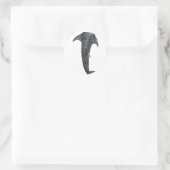 Walhai Runder Aufkleber (Tasche)