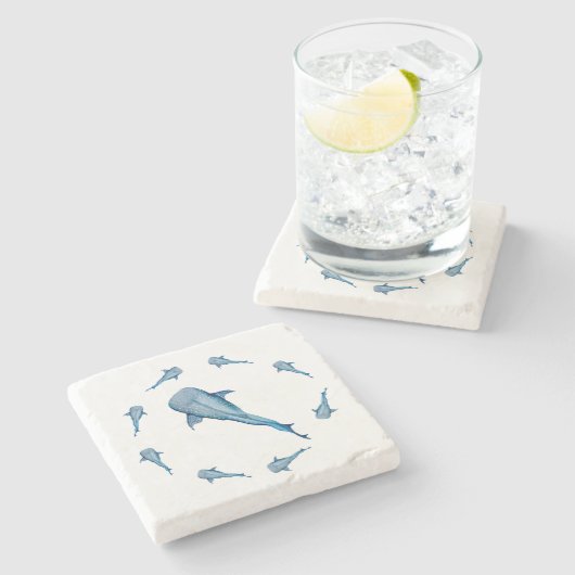 Walhai Steinuntersetzer (Seitenansicht)