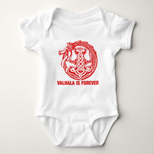 Walhall ist für immer - Viking-Stolz Baby Strampler (Vorderseite)