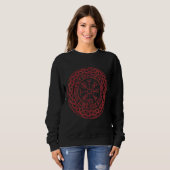 Walhalla Compass Vegvisir Viking Kelte German Viki Sweatshirt (Vorne ganz)